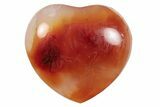 Polished Carnelian Agate Hearts - 1.25 to 1.5" Size - Photo 3